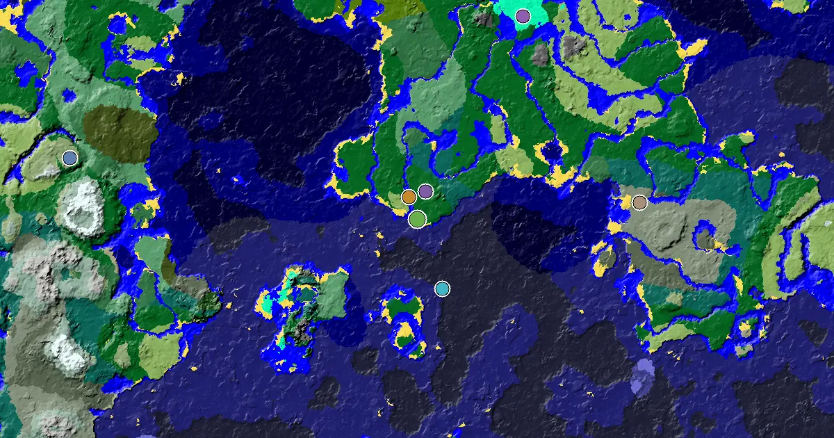 Plains Seed With a Trial Chamber by Spawn — biome and structure map