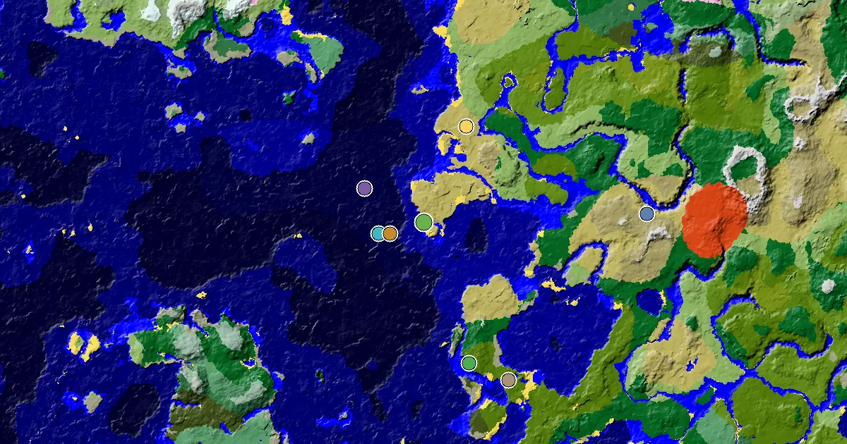 Savanna Spawn — Great Structures Nearby — biome and structure map