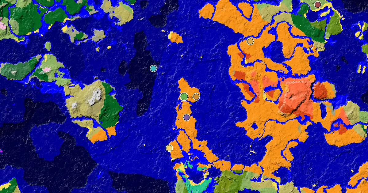 Desert Seed With Great Structures Nearby — biome and structure map