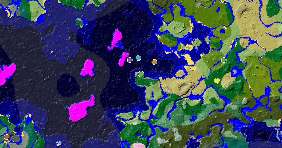 Birch Forest Spawn — Great Structures Nearby — biome and structure map