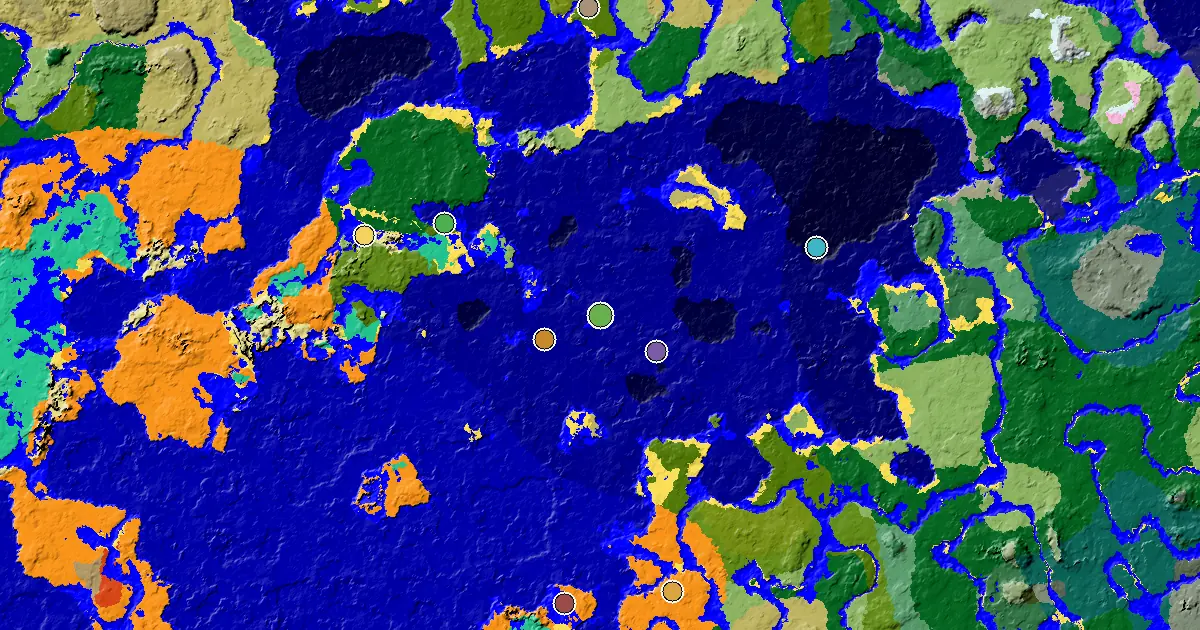 Savanna Spawn — Great Structures Nearby — biome and structure map