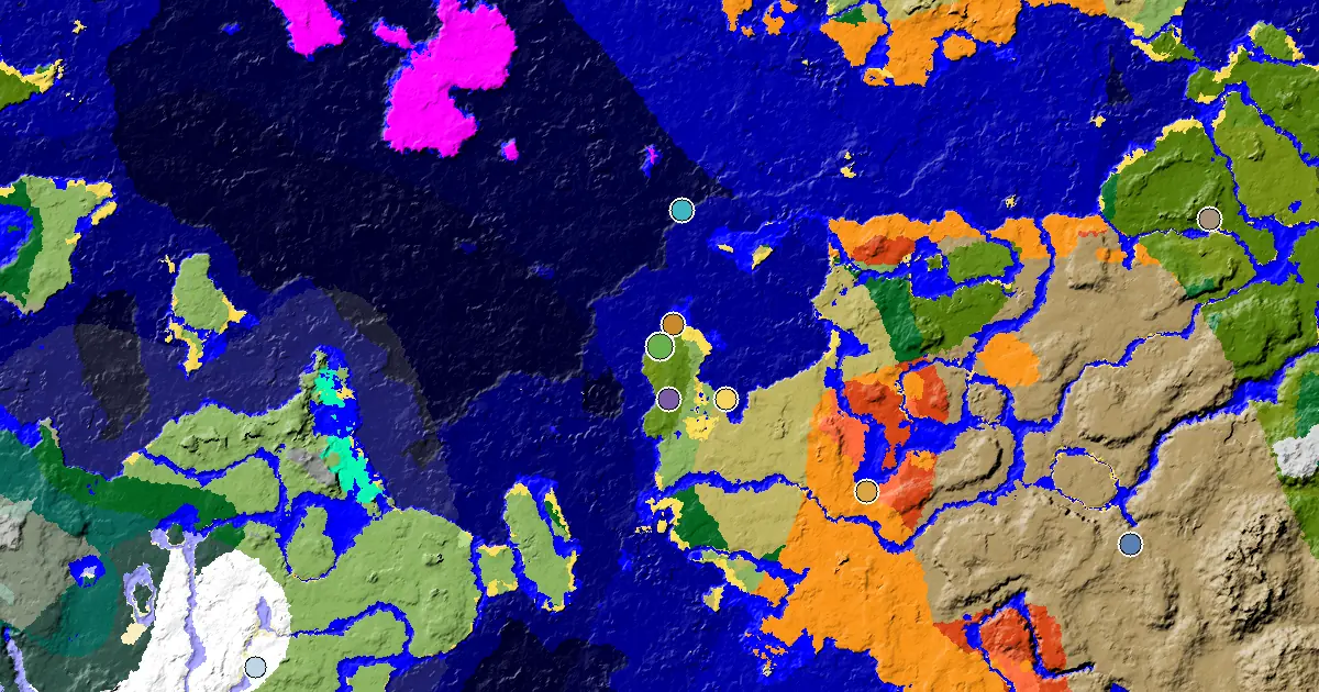 Sparse Jungle Seed With a Trial Chamber by Spawn — biome and structure map