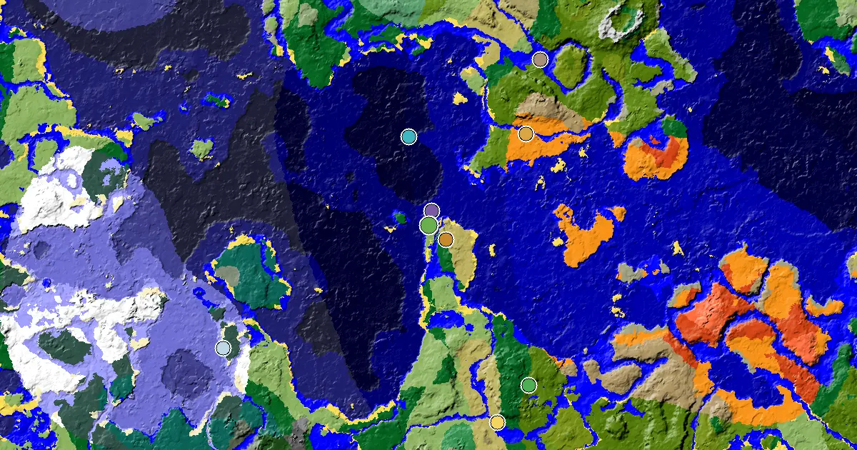 Plains Seed With a Trial Chamber by Spawn — biome and structure map