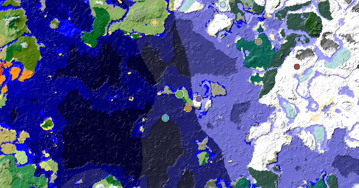 Great Structures Nearby Near a Stony Shore Spawn — biome and structure map