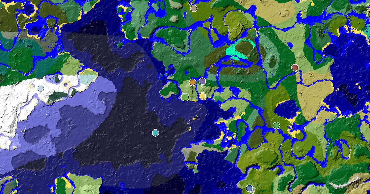 a Village Close to Spawn Near a Stony Shore Spawn