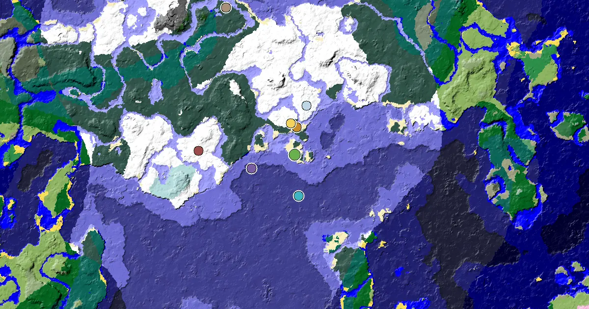 a Village Close to Spawn Near a Snowy Beach Spawn