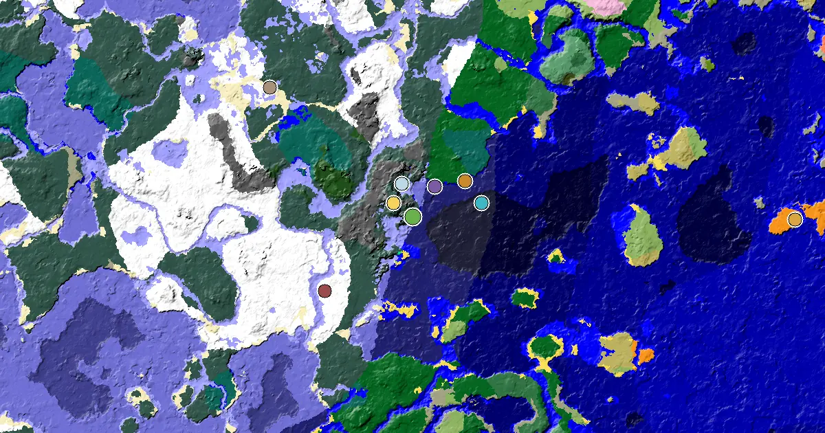 積雪針葉林出生點 — 村莊就在出生點旁