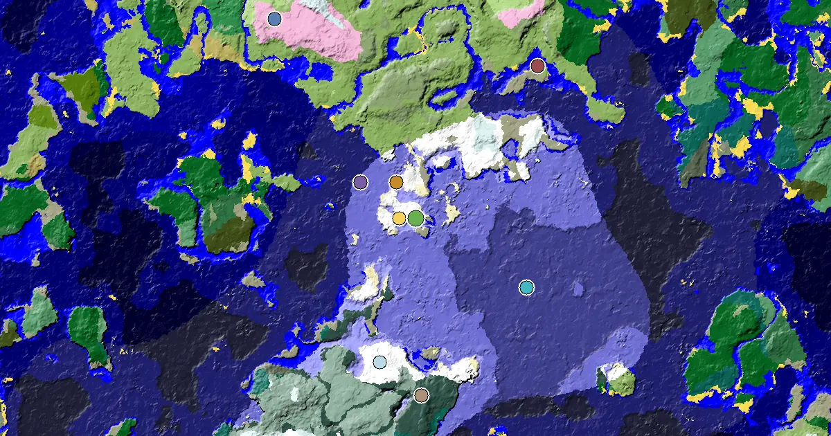 a Village Beside Spawn Near a Snowy Plains Spawn