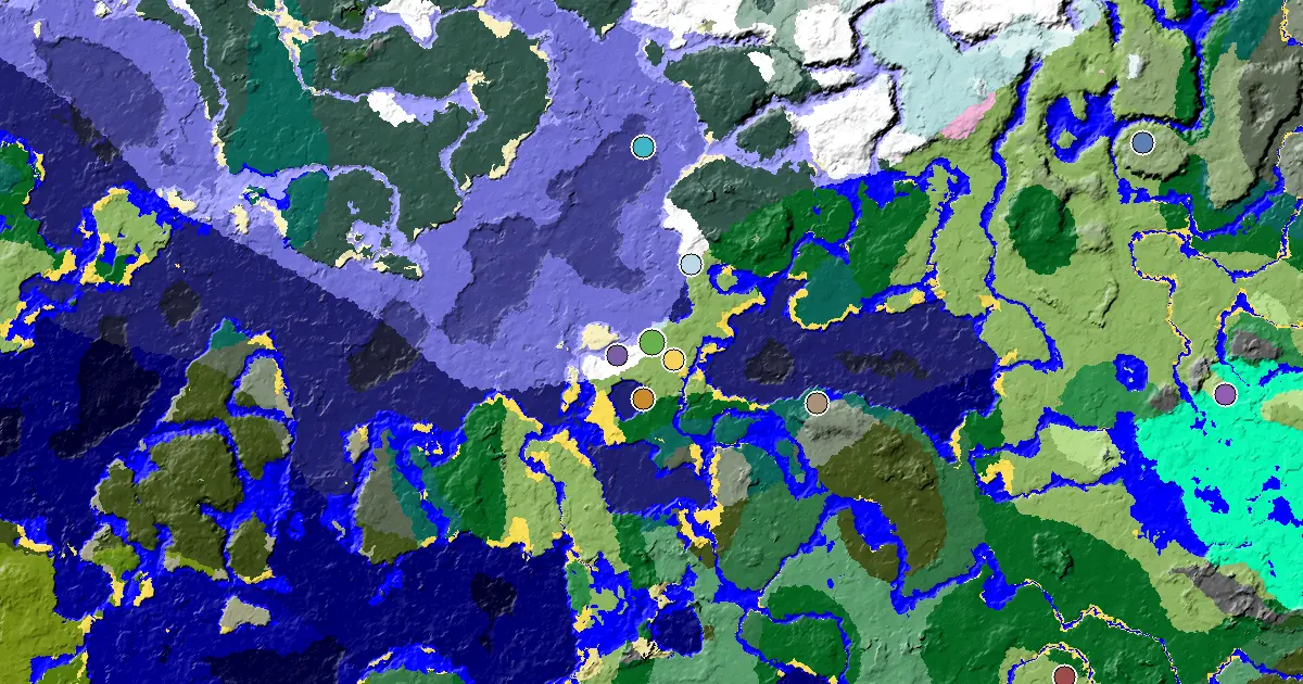 a Village Beside Spawn Near a Snowy Plains Spawn