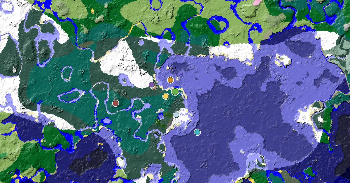 a Village Beside Spawn Near a Taiga Spawn