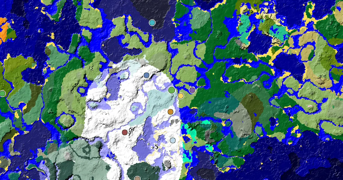 a Village Beside Spawn Near a Snowy Plains Spawn