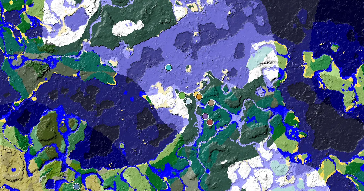a Village Beside Spawn Near a Snowy Taiga Spawn