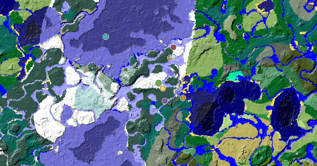 a Village Beside Spawn Near a Snowy Plains Spawn
