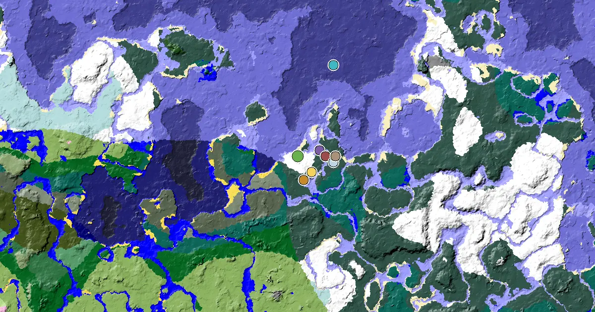 Snowy Beach Seed With a Village Beside Spawn
